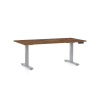 Výškovo nastaviteľný stôl OfficeTech D, 160 x 80 cm, sivá podnož, dub silverjack