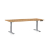 Výškovo nastaviteľný stôl OfficeTech D, 180 x 80 cm, sivá podnož, dub zlatý