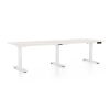 Výškovo nastaviteľný stôl OfficeTech Long, 240 x 80 cm, biela podnož, biely jaseň