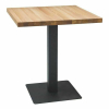 Jedálenský stôl Puro 60 x 60 cm - drevotrieska, dub / čierna