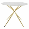 Jedálenský stôl Azalia II, mramor / zlatá