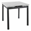 Jedálenský stôl Byrne - štvorec, mramor / čierna