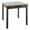Jedálenský stôl Byrne - štvorec, orech / čierna