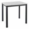Jedálenský stôl Damar W 80 x 60 cm, mramor / čierna