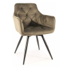 Jedálenská stolička Garrus Velvet, olivová