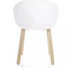 Jedálenská stolička Kennedy, biela / dub