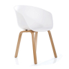 Jedálenská stolička Kennedy, biela / dub