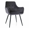 Jedálenská stolička Pomme Velvet, čierna