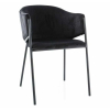 Jedálenská stolička Serilda Velvet, čierna