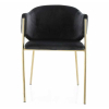 Jedálenská stolička Serilda Velvet II, čierna / zlatá