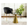 Jedálenská stolička Serilda Velvet II, čierna / zlatá