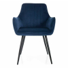 Jedálenská stolička Viona Velvet, modrá