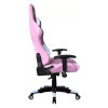 Herná stolička MRacer, eko koža, ružová / biela
