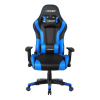 Herná stolička MRacer, eko koža, čierna / modrá