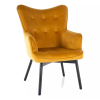 Kreslo Camden Velvet, žltá