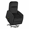 Polohovacie kreslo Javier Velvet, čierna