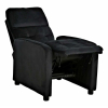 Polohovacie kreslo Lennox Velvet, čierna