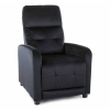 Polohovacie kreslo Lennox Velvet, čierna