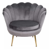 Kreslo Ionia Velvet, sivá