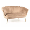 Pohovka Ionia Velvet, dvojsedačka, béžová