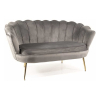 Pohovka Ionia Velvet, dvojsedačka, sivá