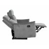 Polohovateľná pohovka Jorge, dvojsedačka, sivá