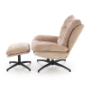 Kreslo Belmar s podnožkou, béžová