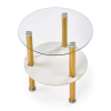 Konferenčný stolík Swansea S, mramor / zlatá