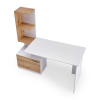 Písací stôl Kirkton, biela / dub artisan
