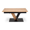 Jedálenský stôl Medina - obdĺžnik, 160-220 x 90 cm, dub / čierna