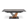 Jedálenský stôl Sterzo 160-200 x 90 cm, čierna / dub zlatý