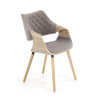 Jedálenská stolička Lacy, sivá / dub