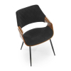 Jedálenská stolička Dalia, čierna / orech
