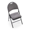 Skladacia stolička Dover, sivá / čierna