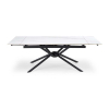 Jedálenský stôl Adorno, mramor / čierna