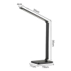 Stolná lampa Platinet 10 W, bezdrôtové nabíjanie + USB, čierna