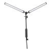 Stolná lampa Platinet Flexy 20 W, 2 ramená + klip, čierna
