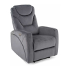 Polohovacie kreslo Kronos Velvet, sivá