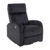 Polohovacie kreslo Olimp Velvet, čierna