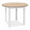 Jedálenský stôl Adam - priemer 80 cm, dub lancelot / biela
