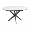 Jedálenský stôl Maxwell II 100 x 100 cm, biela / čierna