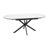 Jedálenský stôl Maxwell II 140 x 80 cm, biela / čierna
