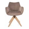 Jedálenská stolička Azalia D Velvet, béžová / dub