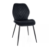 Jedálenská stolička Broda Velvet, čierna