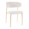 Jedálenská stolička Sally III, krémová / zlatá