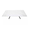 Jedálenský stôl Lumiere 160 x 90 cm, biela / čierna