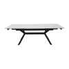 Jedálenský stôl Lumiere 180 x 90 cm, biela / čierna