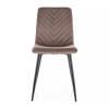 Jedálenská stolička Freville Velvet, hnedá