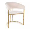 Jedálenská stolička Murata, krémová / zlatá