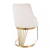 Jedálenská stolička Olten, krémová / zlatá